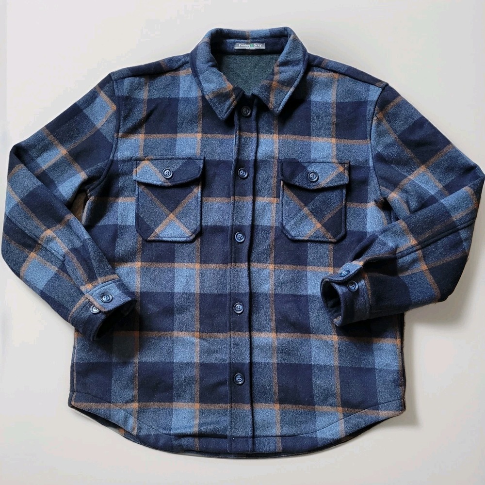 Paisley & Gray Jacket Mens Plaid Wool‎ Blend Slim Fit Pockets Cabincore Size XL